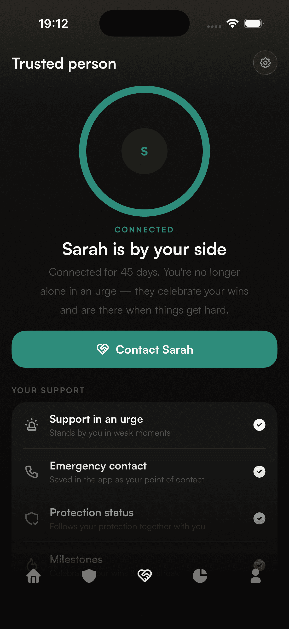 BETTR OFF app: accountability partner