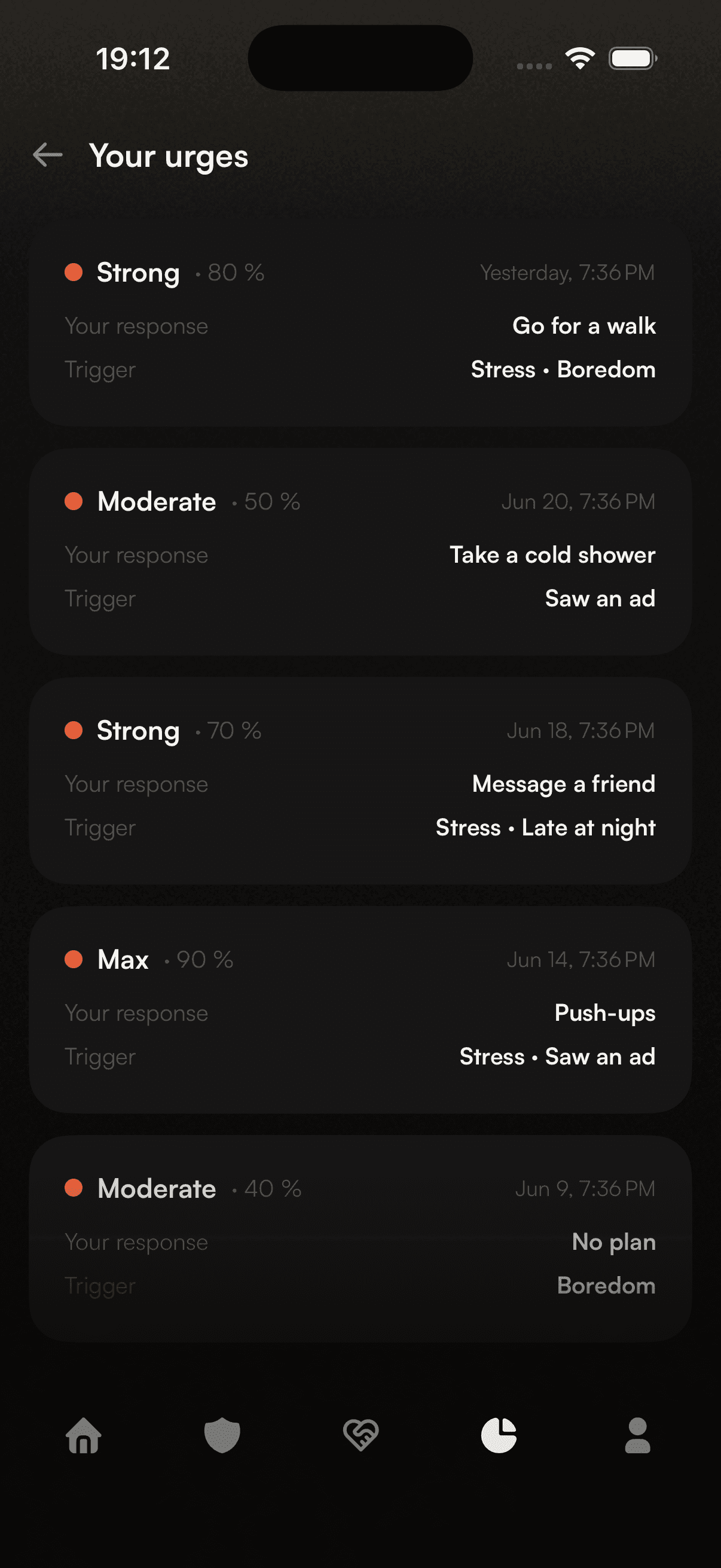 BETTR OFF app: urge tool