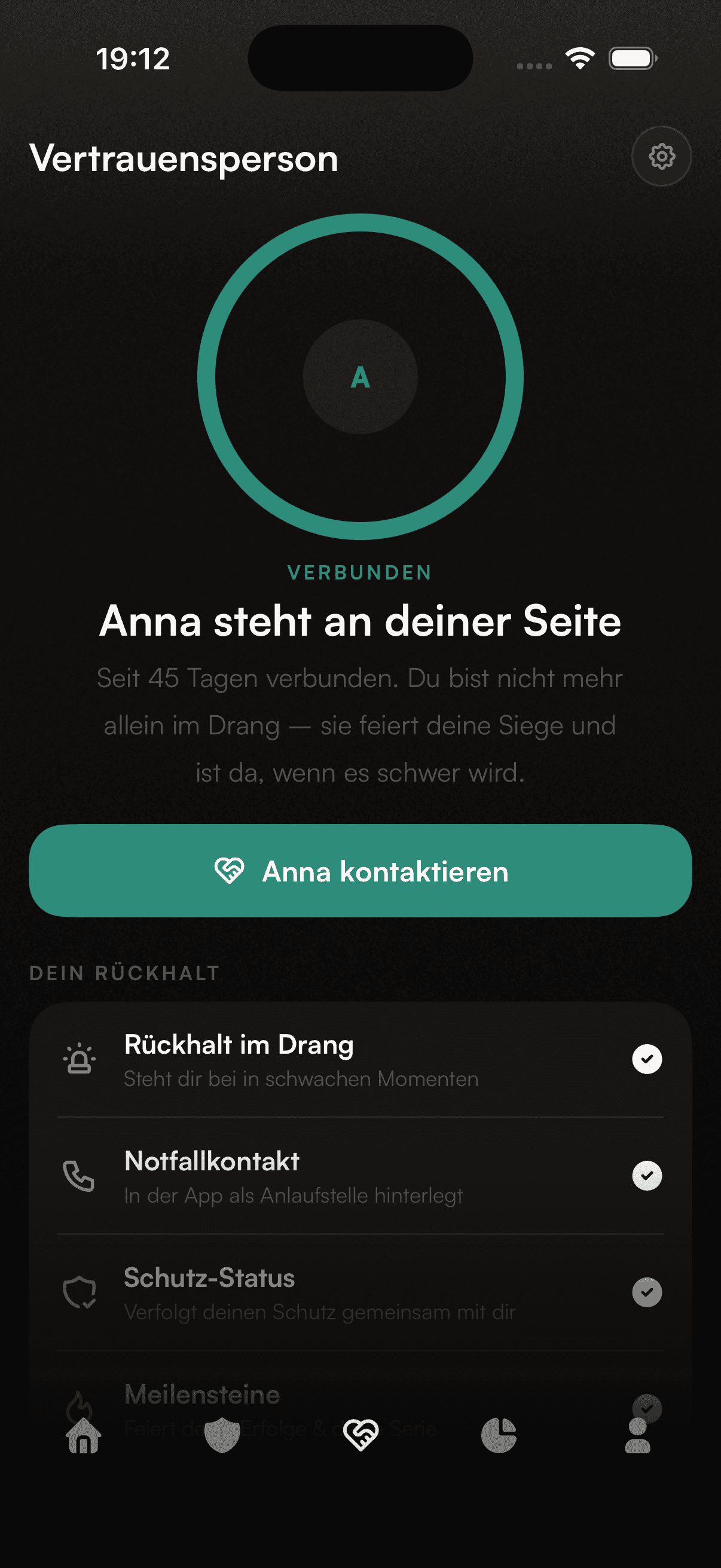 BETTR OFF App: Vertrauensperson